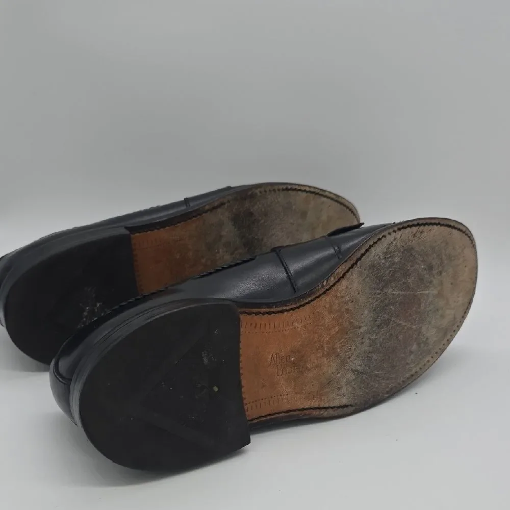 Allen Edmonds Black Woven Tassel Kiltie Loafers